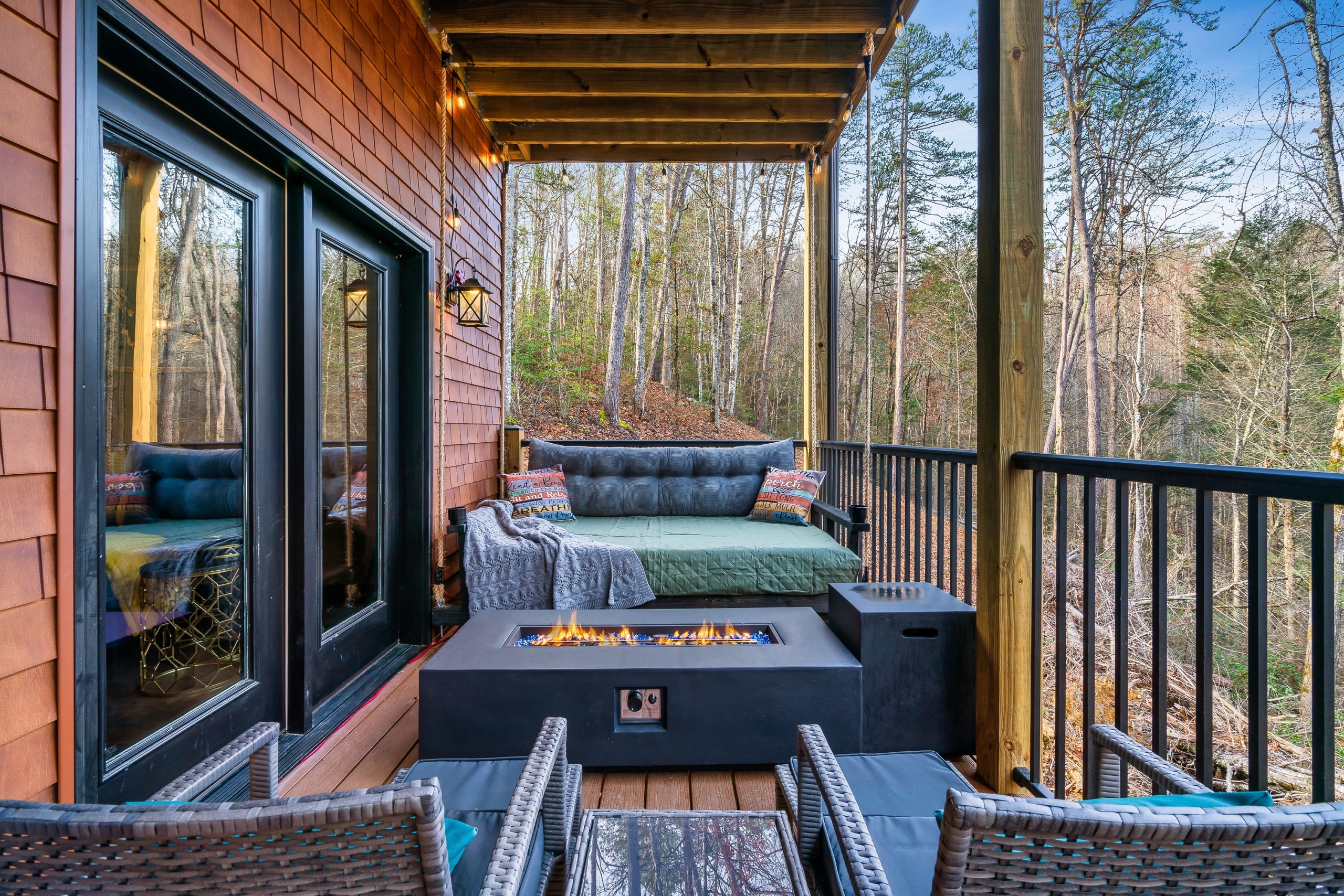Outdoor Spaces of a cabin in the Smoky Mountains